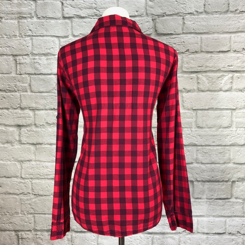 Splendid Red Buffalo Plaid Button Down - Picture 4 of 5